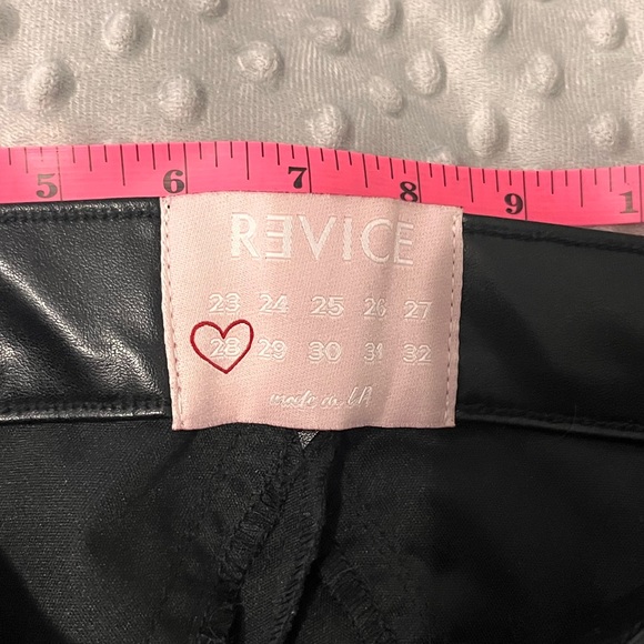 Revice Pleather Flare Pants with Star Pattern - Picture 3 of 6